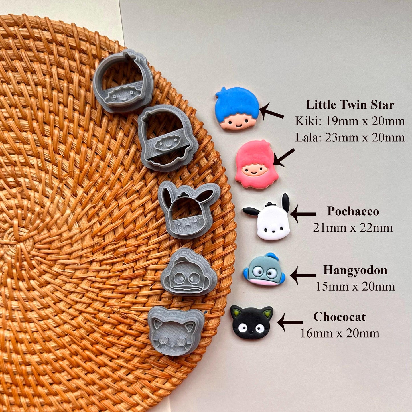Hello Kitty & Friends Japan Character Polymer Clay Cutter Set