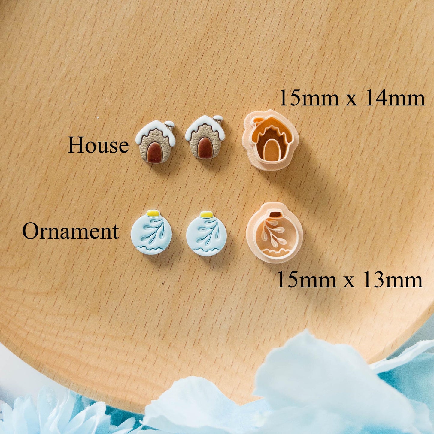 Christmas Mini Polymer Clay & Fondant Cutter Set – 15-Piece Holiday Bundle
