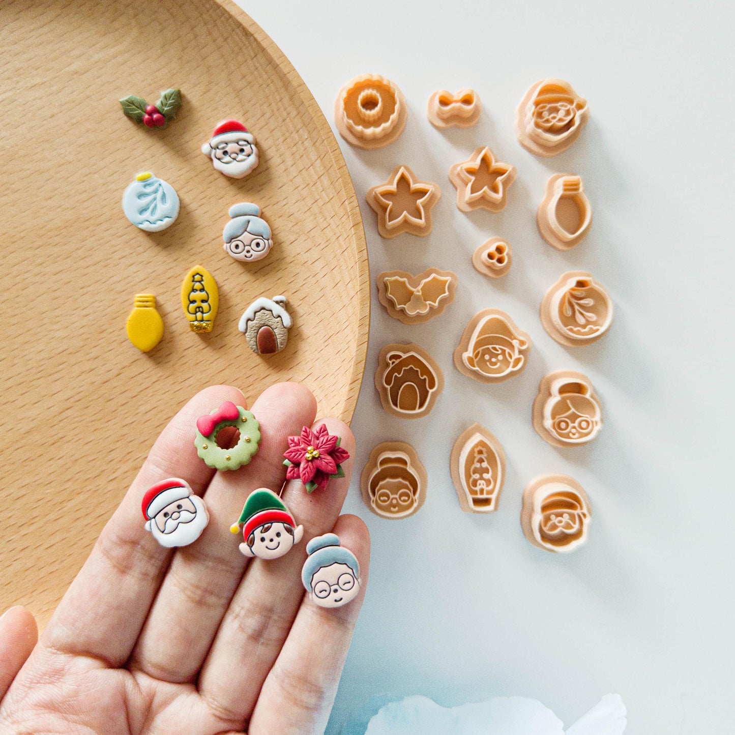 Christmas Mini Polymer Clay & Fondant Cutter Set – 15-Piece Holiday Bundle