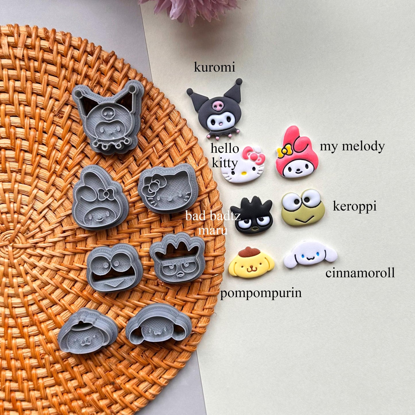 Hello Kitty & Friends Japan Character Polymer Clay Cutter Set
