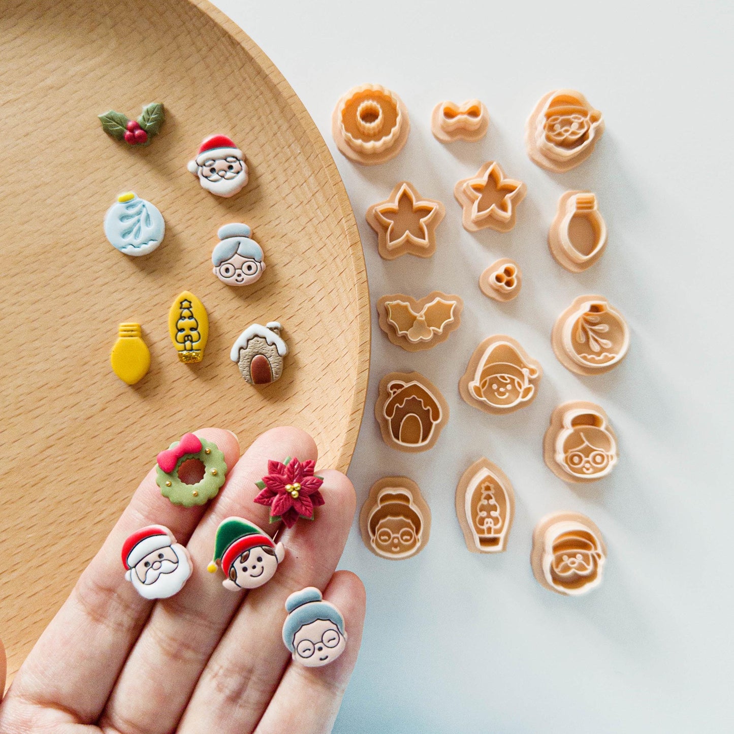 Christmas Mini Polymer Clay & Fondant Cutter Set – 15-Piece Holiday Bundle