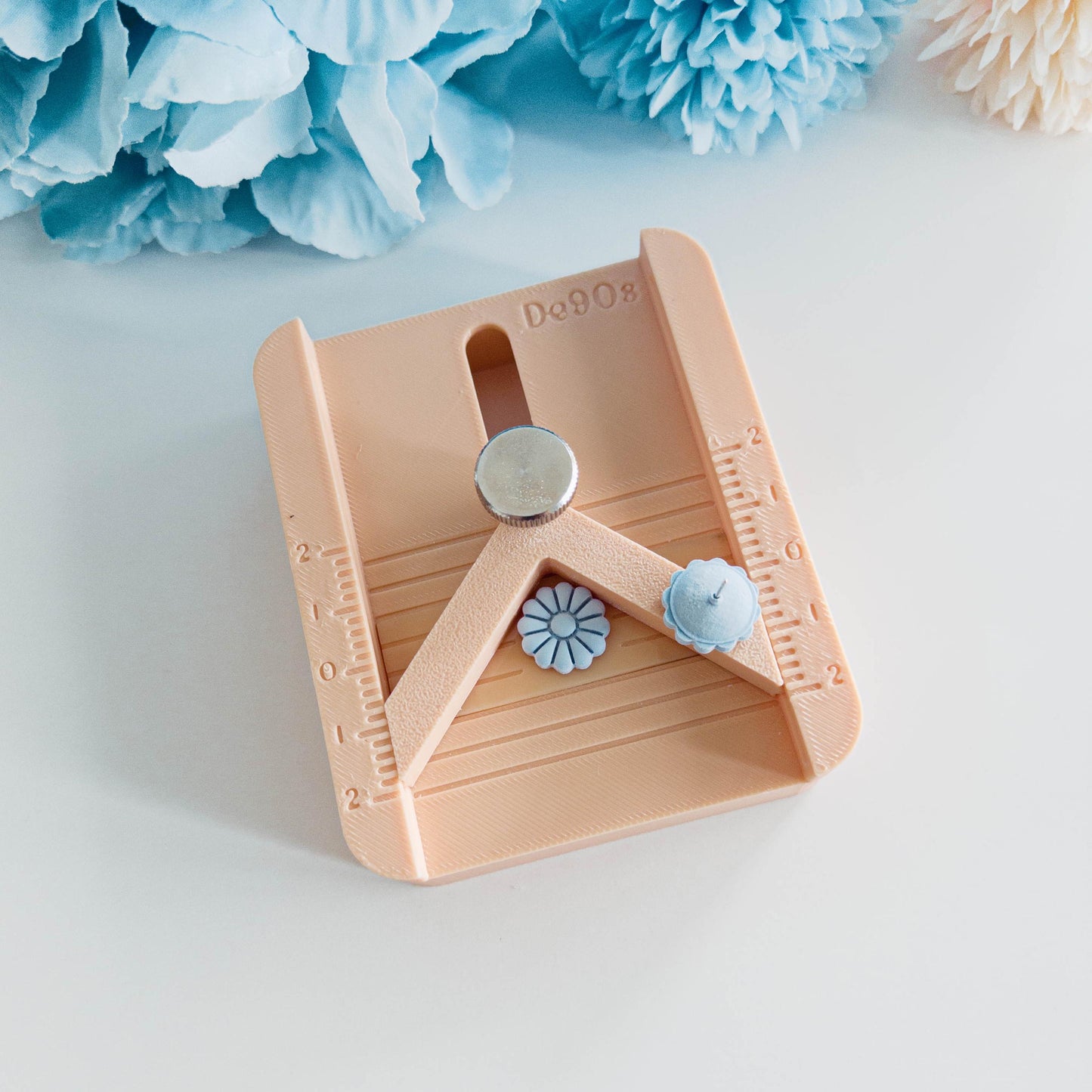 Earring Post Centering Jig for Polymer Clay | Stud Drill Guide | Post Placement Alignment Tool