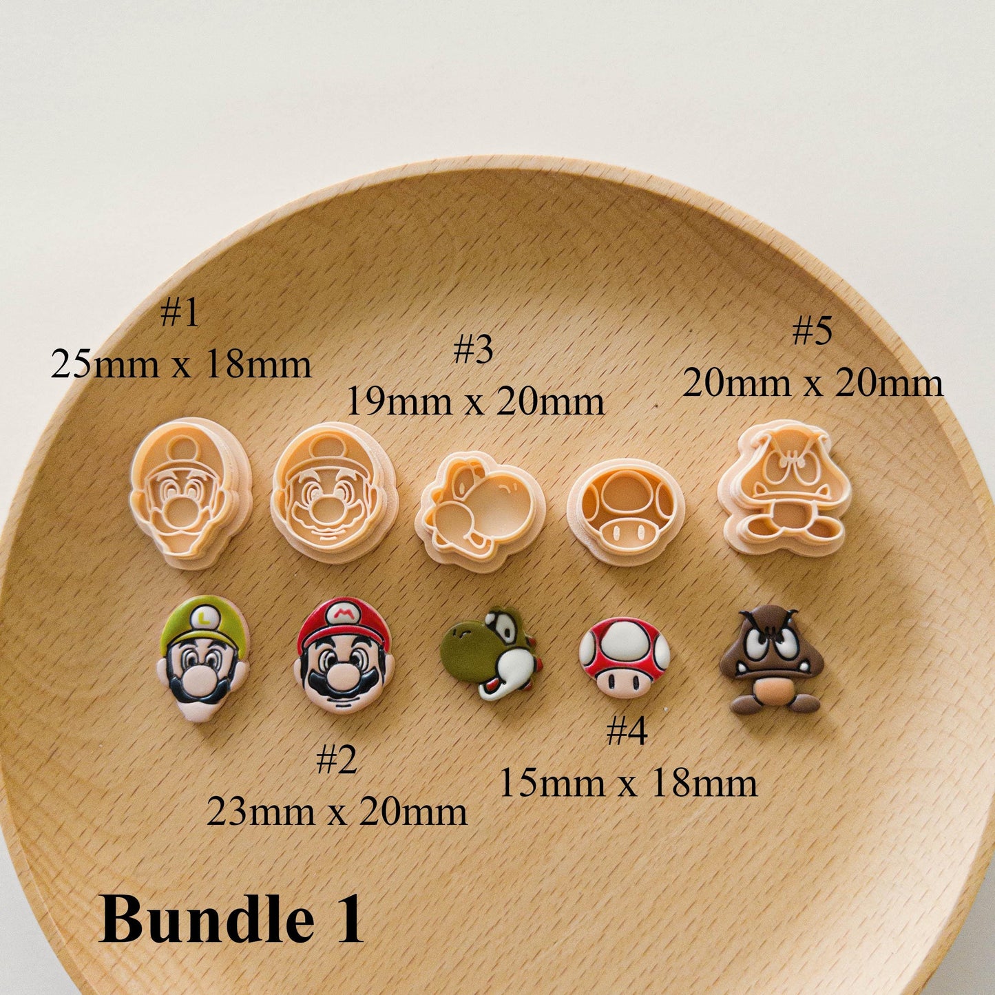 Super Mario Clay Cutter Set For Earring Making and Crafts