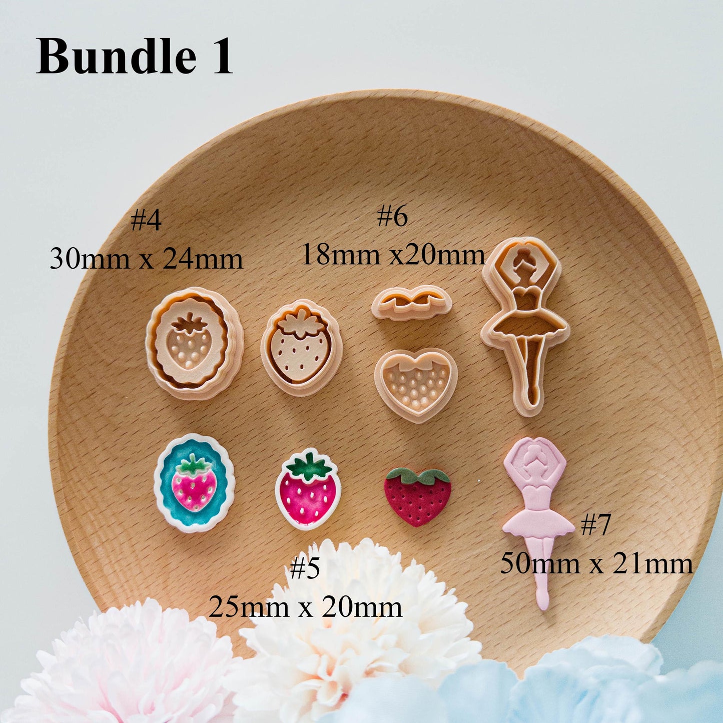 Ballet Girl Polymer Clay Cutter Set | Bow Strawberry Earring Making | Fondant Tool