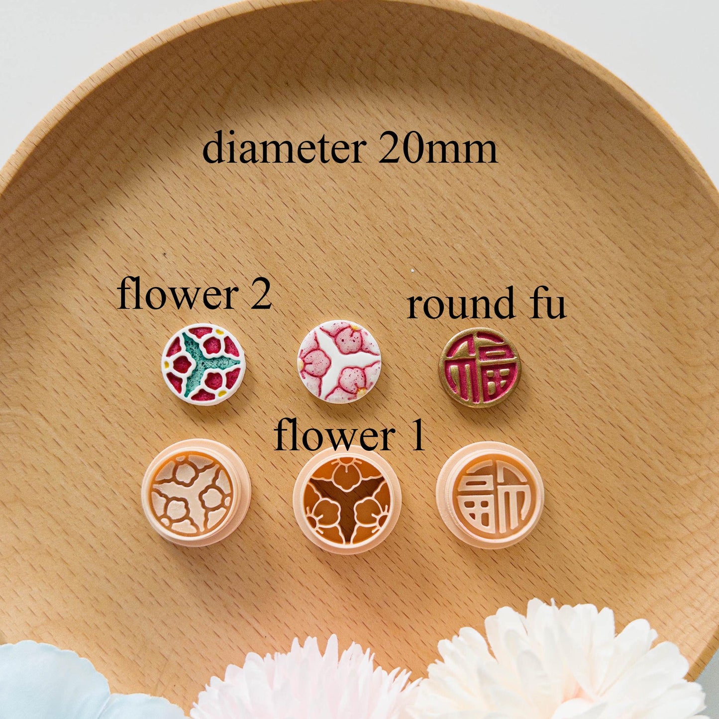 Lunar New Year Polymer Clay & Fondant Cutter Set – Chinese Fortune Embossing Stamps
