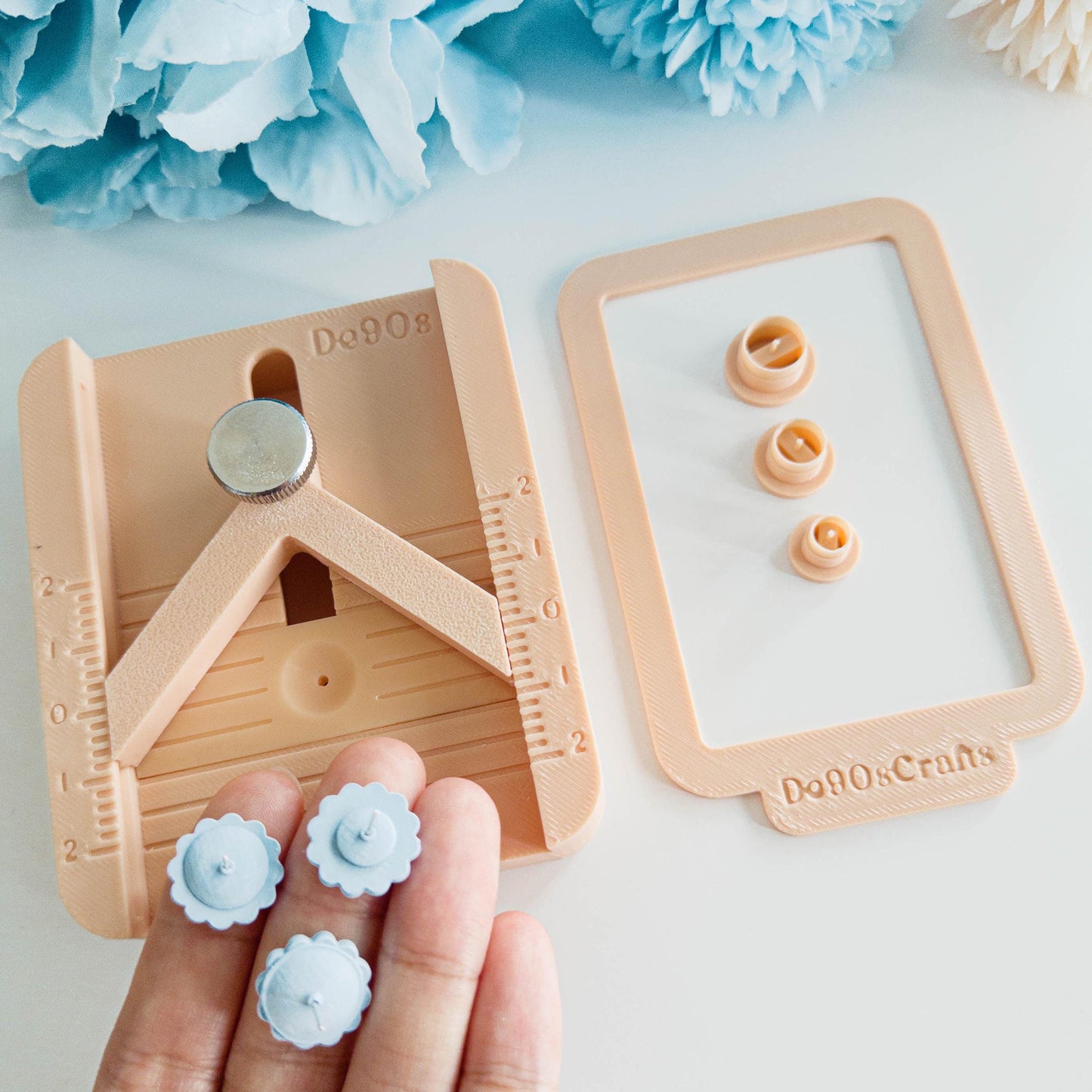Earring Post Centering Jig for Polymer Clay | Stud Drill Guide | Post Placement Alignment Tool