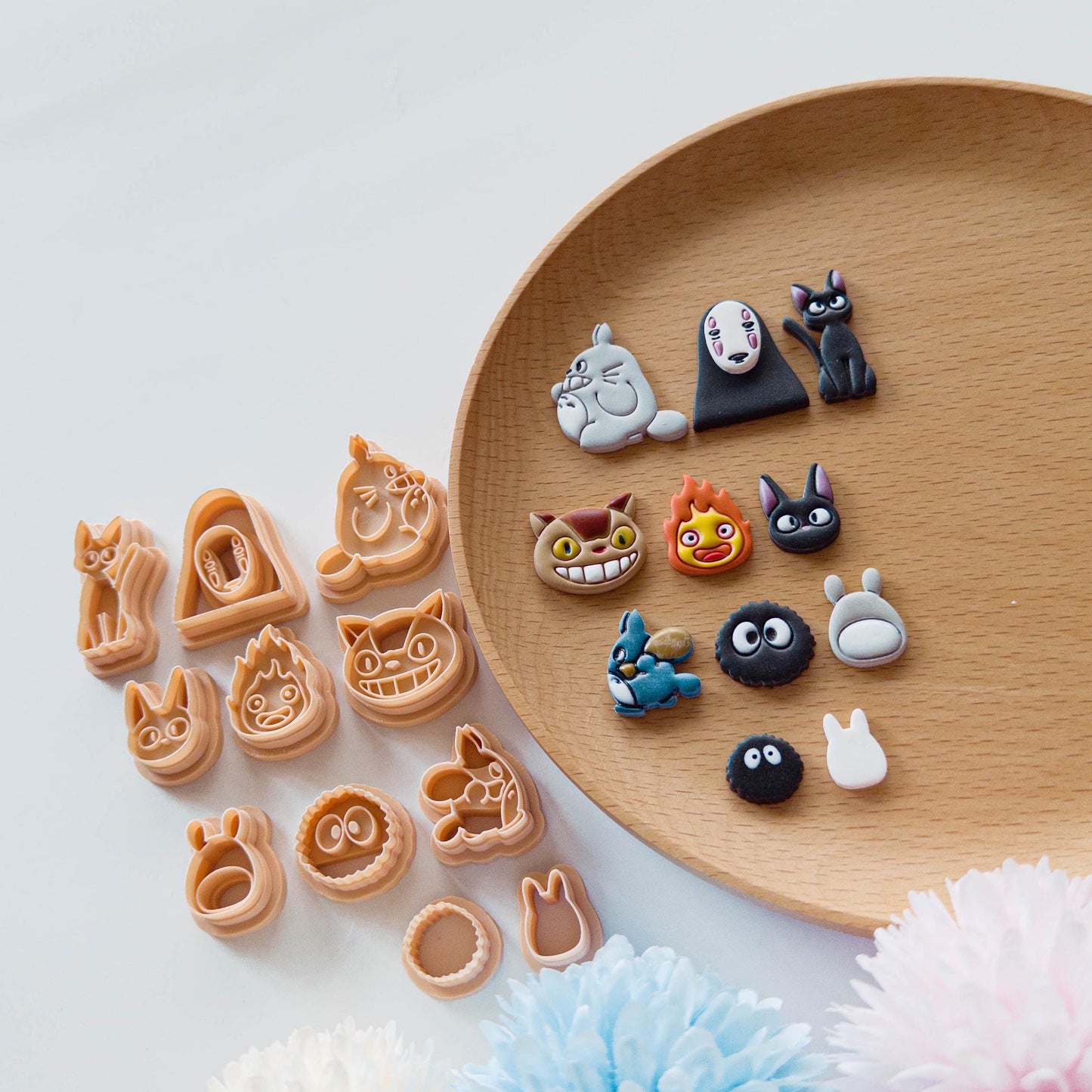 Kawaii Forest Spirit Clay Cutter Set for Polymer Clay Earrings | Totoro Spirited Away