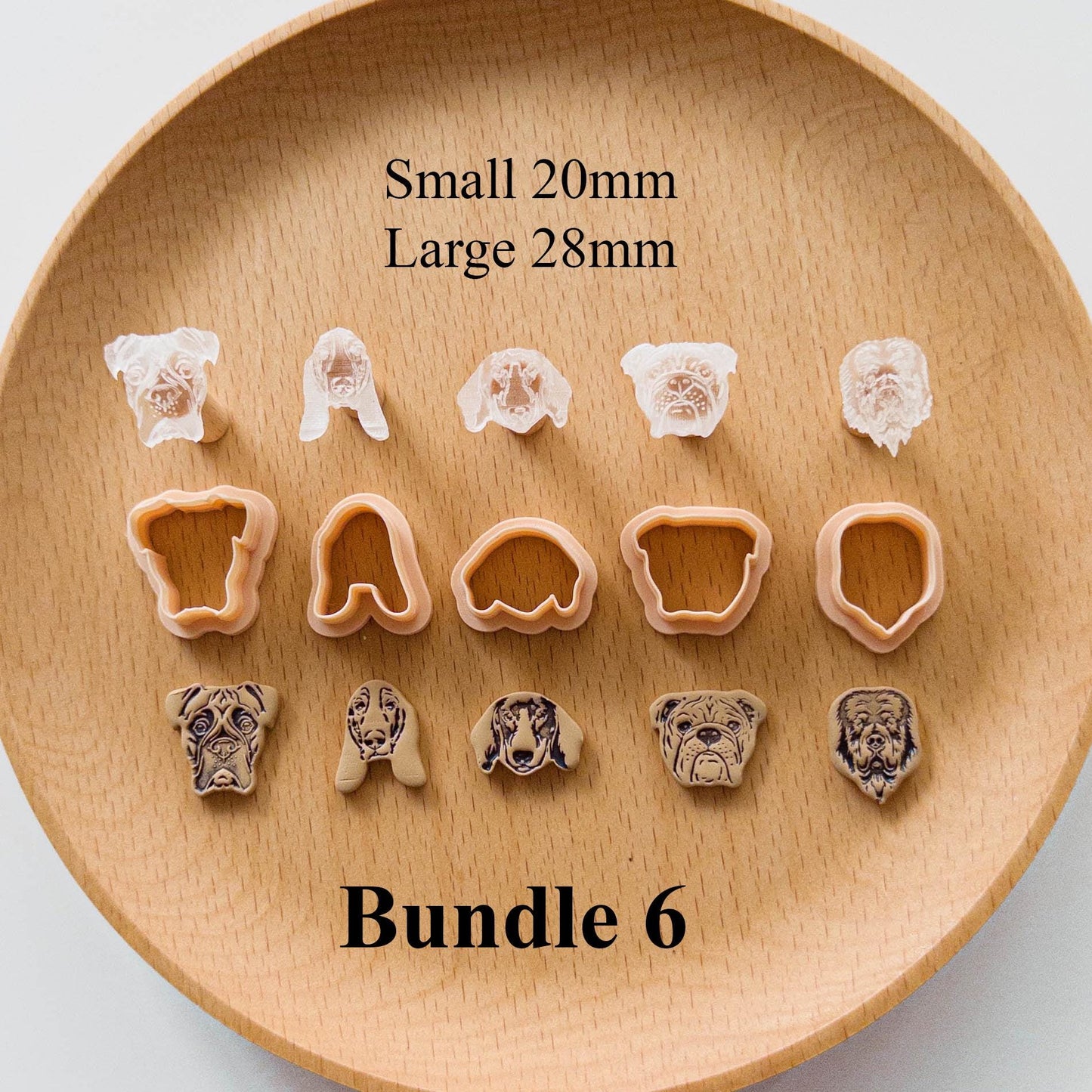 Dog Breed Clay Cutter Set for Polymer Clay Earrings, Pet Tags & Keychain | V2