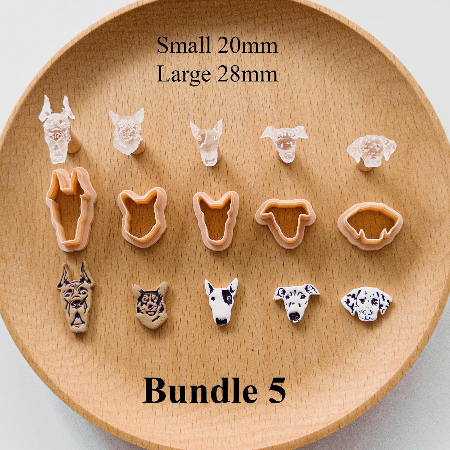 Dog Breed Clay Cutter Set for Polymer Clay Earrings, Pet Tags & Keychain | V2