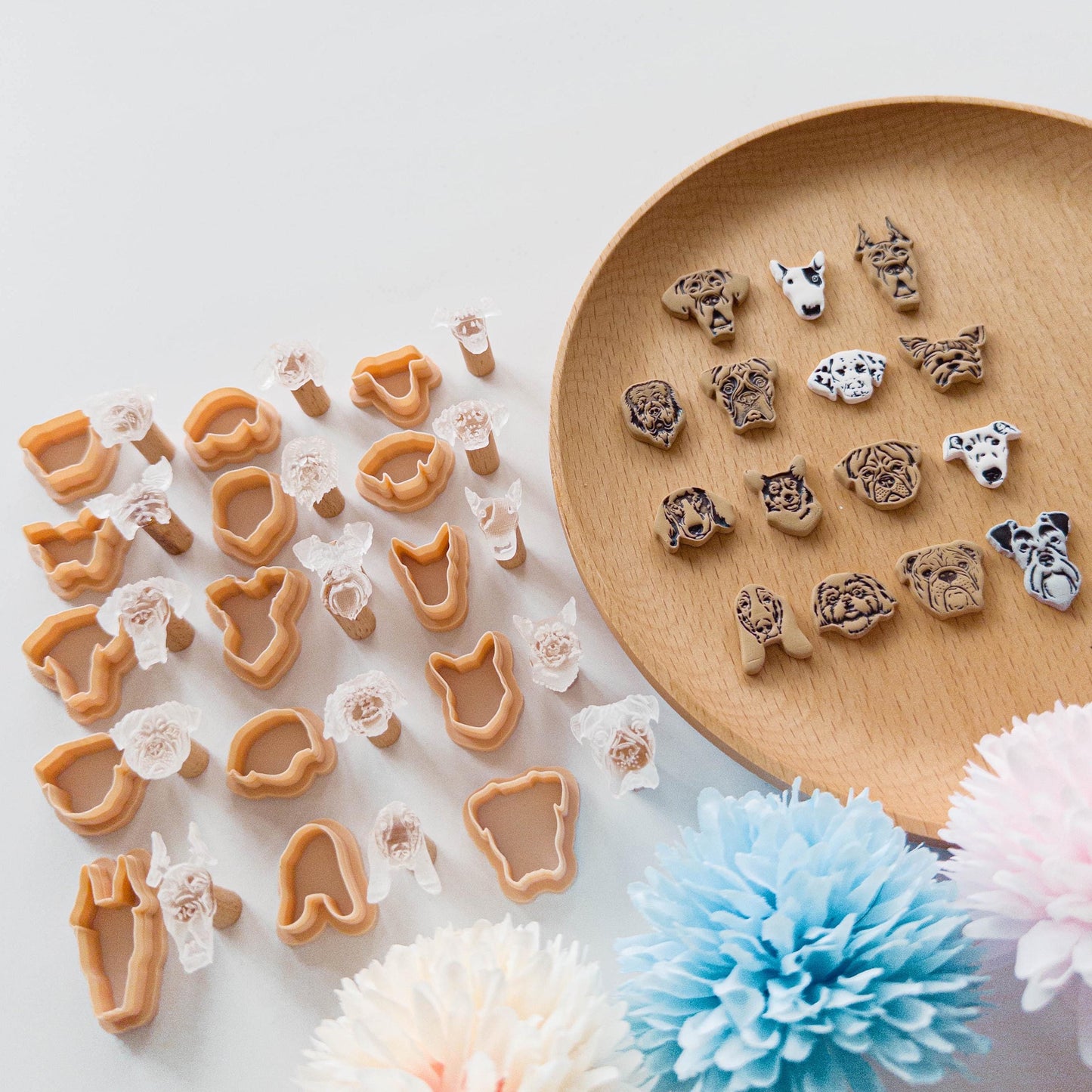 Dog Breed Clay Cutter Set for Polymer Clay Earrings, Pet Tags & Keychain | V2