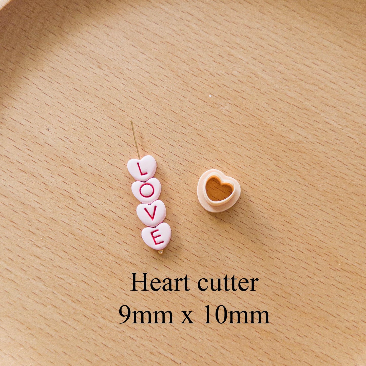 Summer Beach Dog Face Clay Cutter with Heart Sunglasses for Earrings