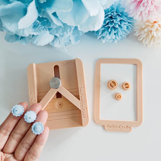 Earring Post Centering Jig for Polymer Clay | Stud Drill Guide | Post Placement Alignment Tool