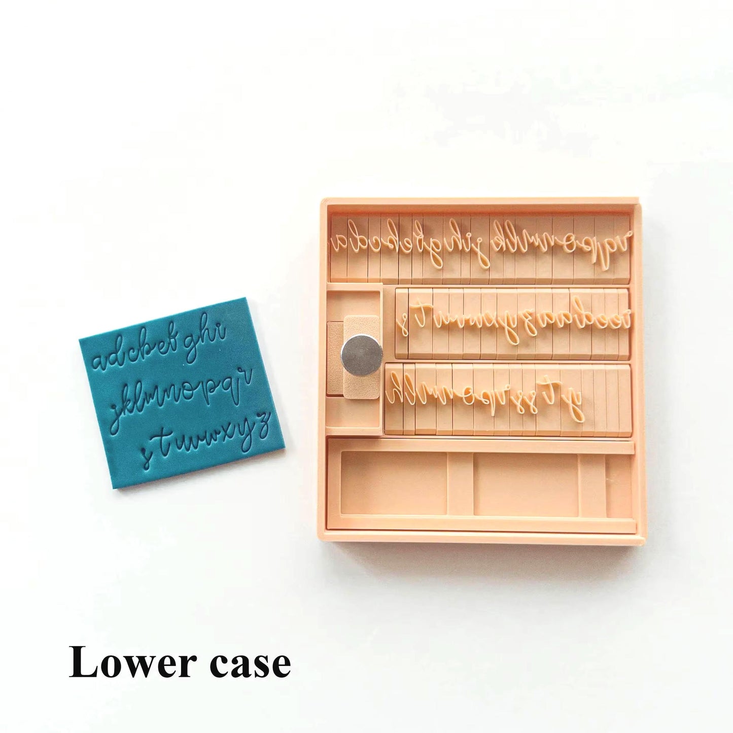 Script Alphabet Stamps | Cursive Letter | Handwritten Font | Polymer Clay and Fondant
