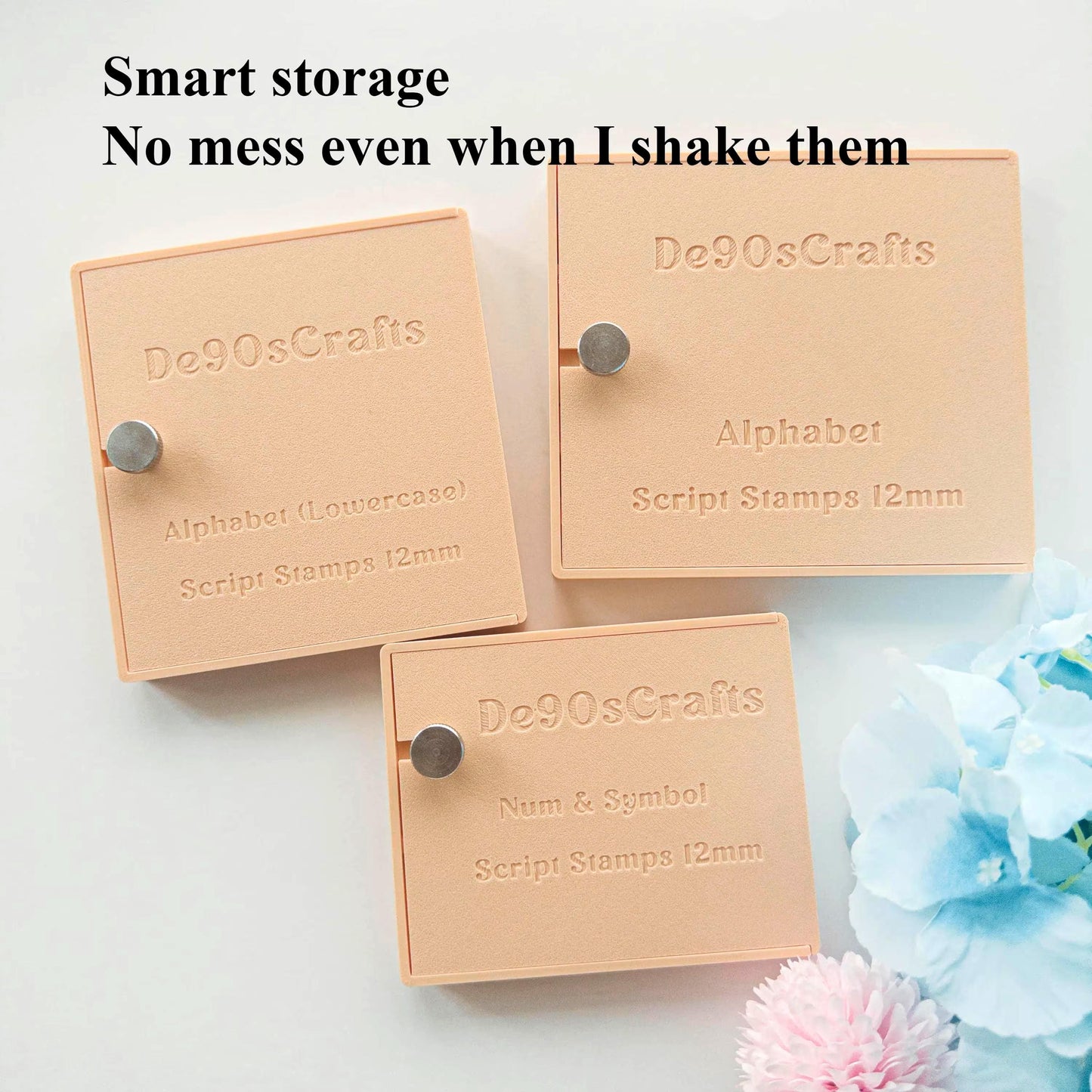Script Alphabet Stamps | Cursive Letter | Handwritten Font | Polymer Clay and Fondant