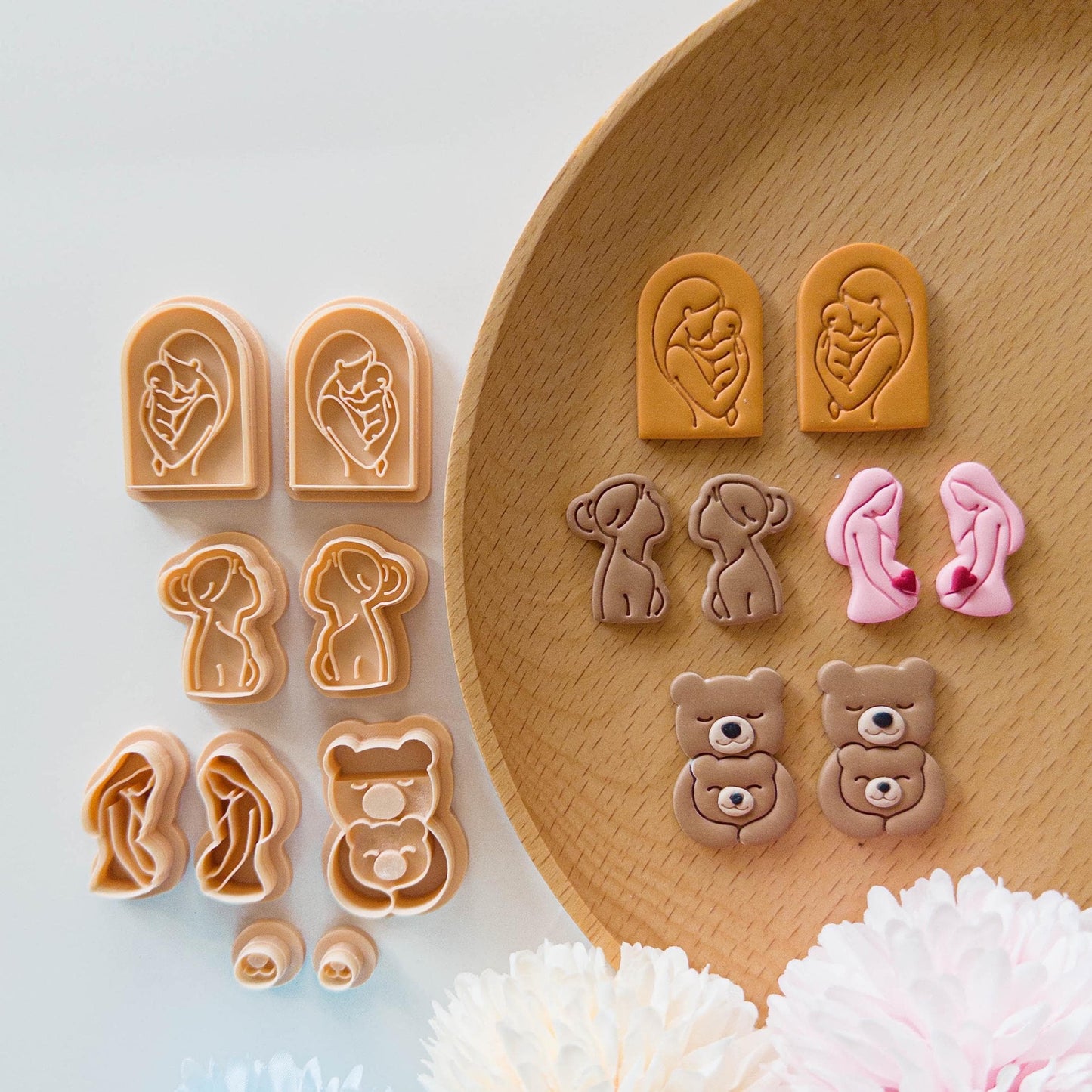 Motherhood, Teddy Bear, Koala Earring Clay Making