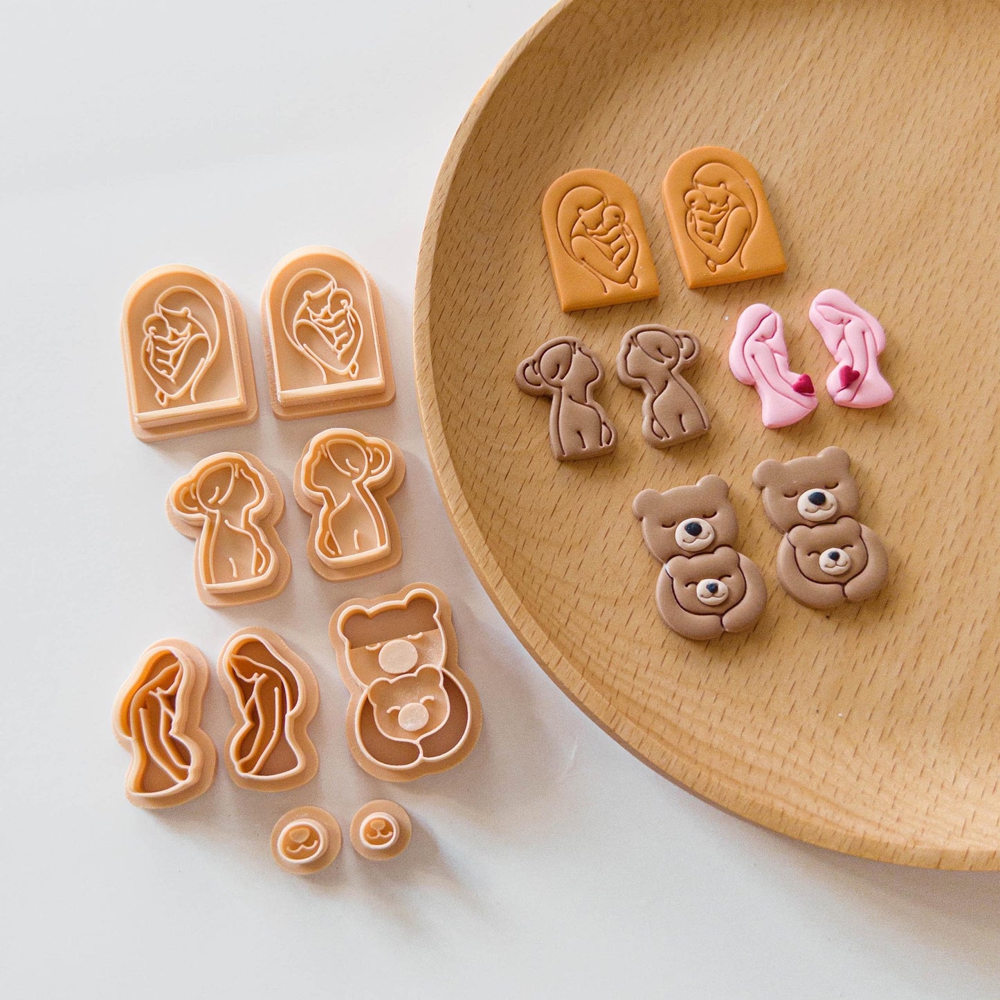 Motherhood, Teddy Bear, Koala Earring Clay Making