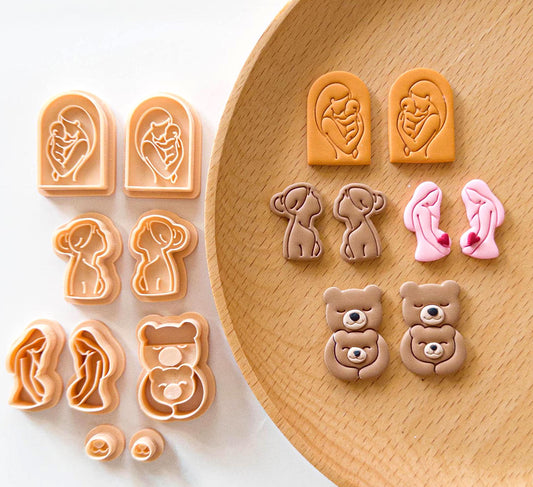 Motherhood, Teddy Bear, Koala Earring Clay Making