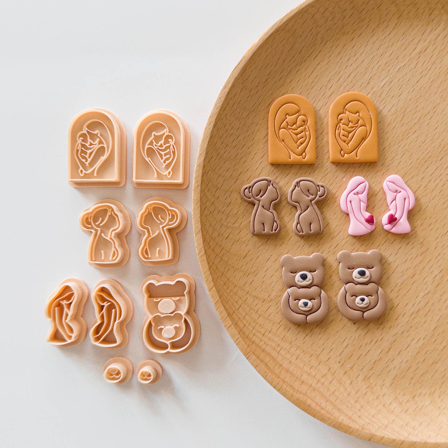 Motherhood, Teddy Bear, Koala Earring Clay Making