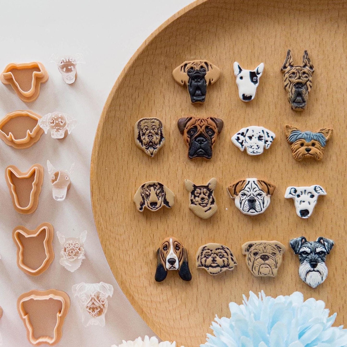 Dog Breed Clay Cutter Set for Polymer Clay Earrings, Pet Tags & Keychain | V2
