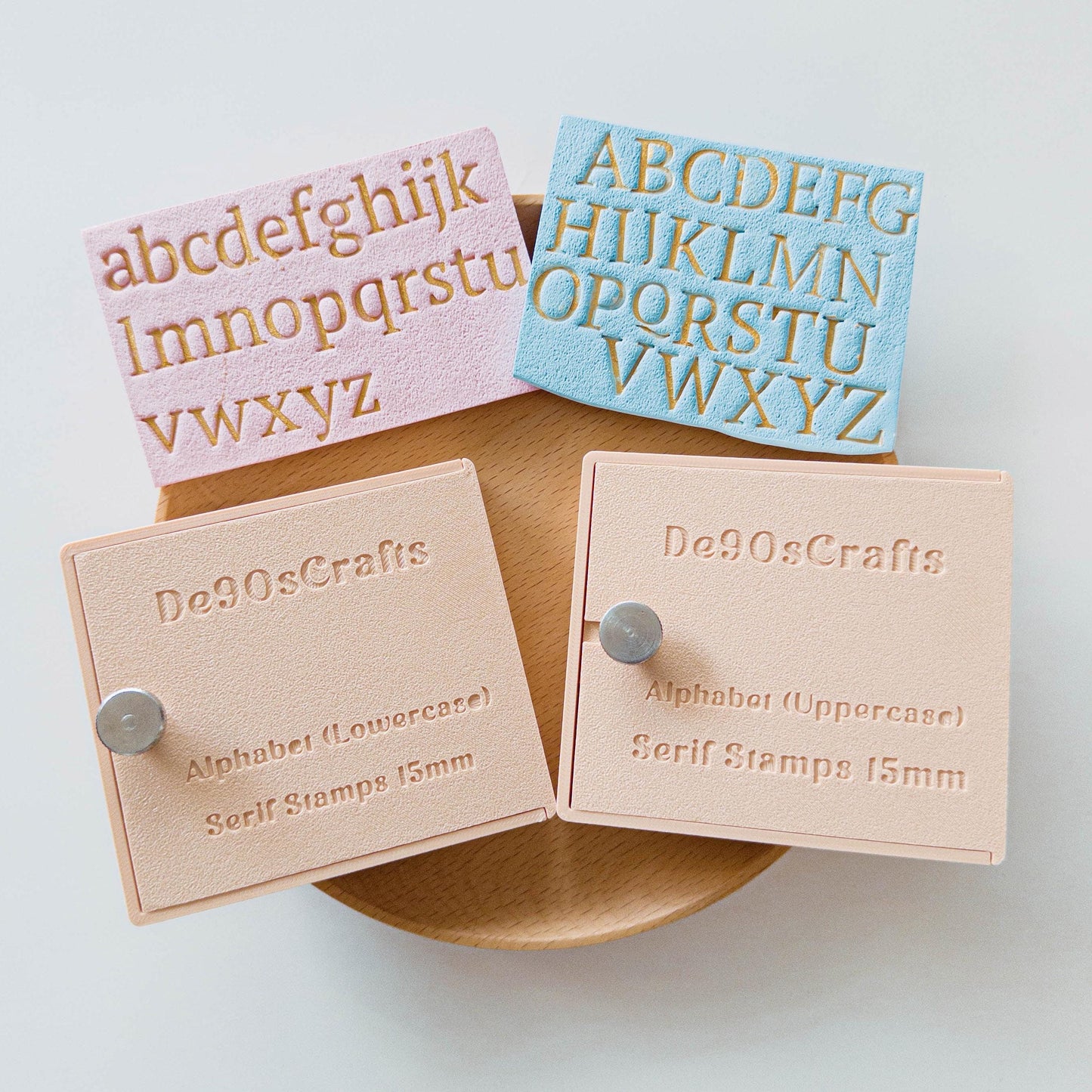 Serif Alphabet Clay Stamp Set for Polymer Clay, Fondant Letters