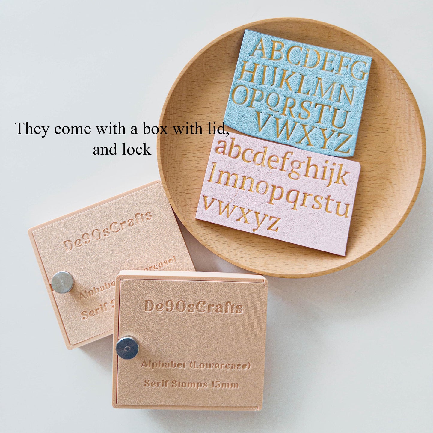 Serif Alphabet Clay Stamp Set for Polymer Clay, Fondant Letters