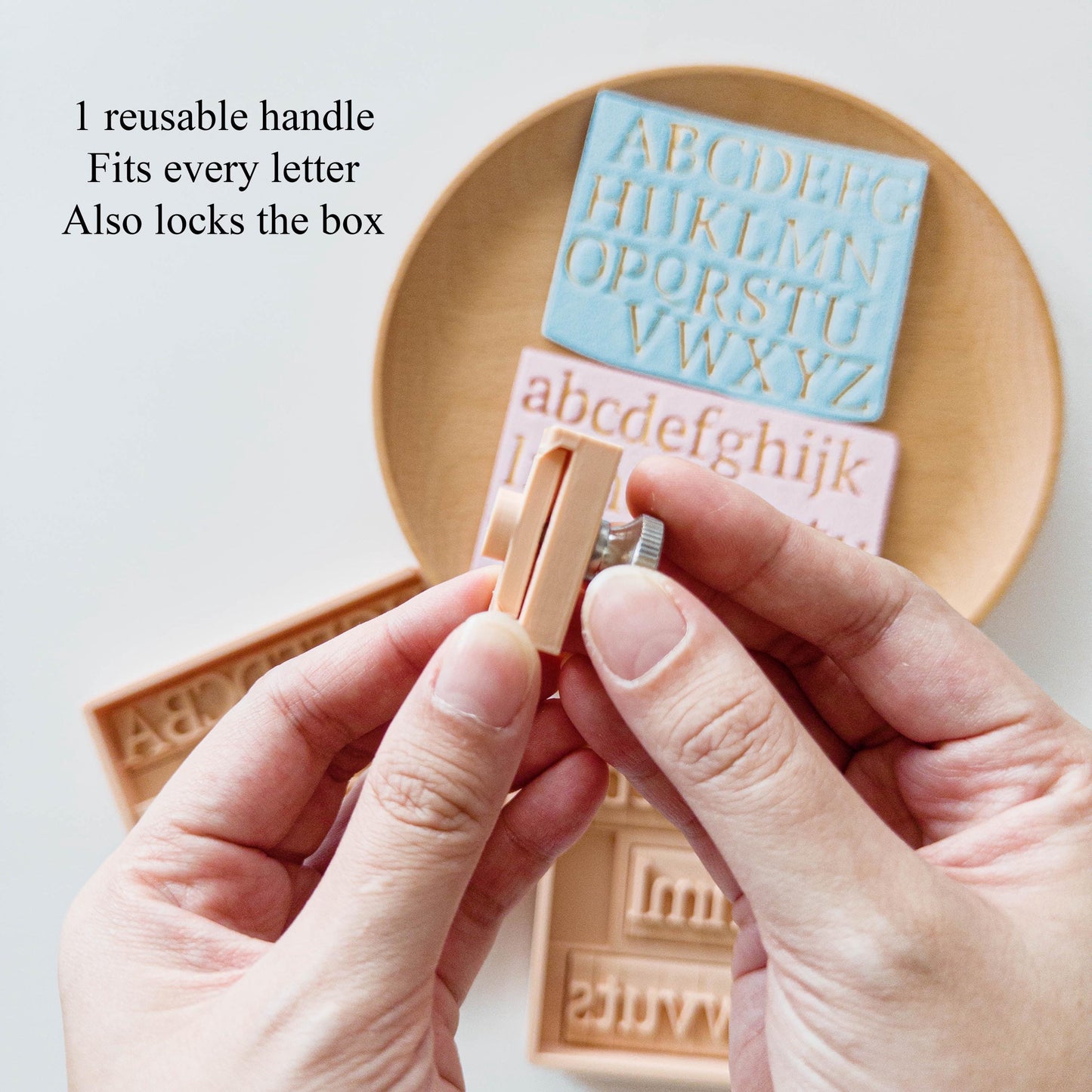Serif Alphabet Clay Stamp Set for Polymer Clay, Fondant Letters