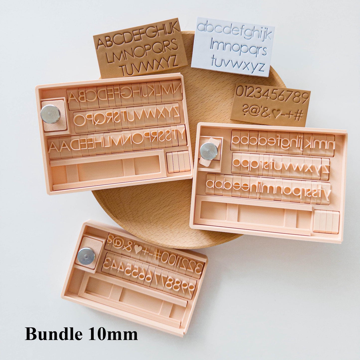 Modern Alphabet Clay Stamp Set for Polymer Clay Letters, Numbers & Symbols