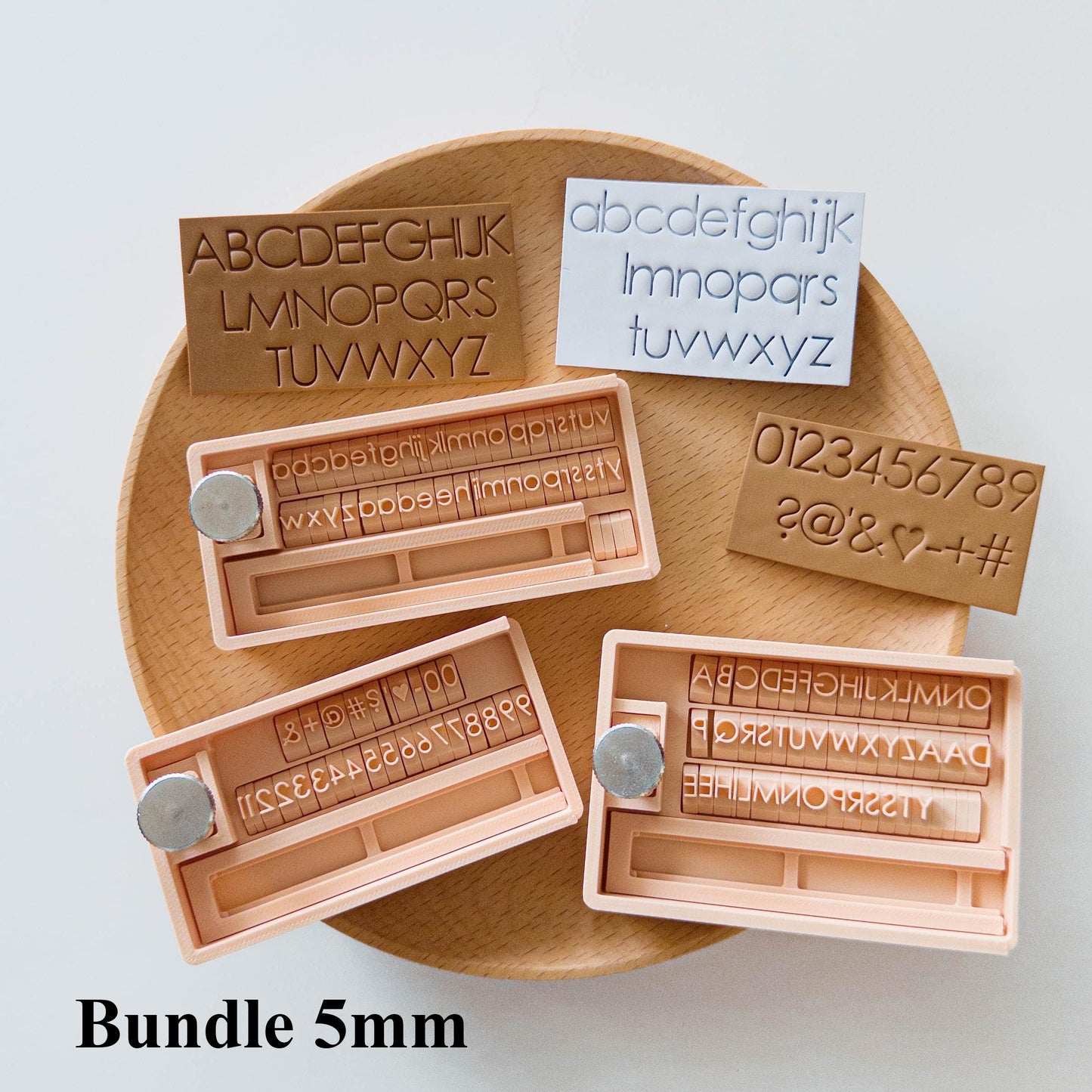 Modern Alphabet Clay Stamp Set for Polymer Clay Letters, Numbers & Symbols