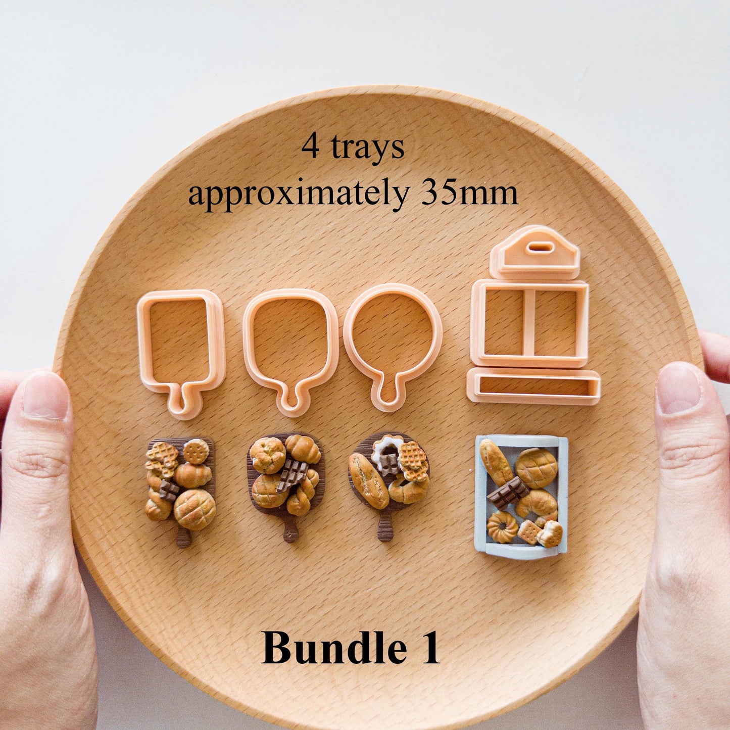 Mini Bakery Mold & Tray Tool Bundle for Polymer Clay Food Charms and Earring Making