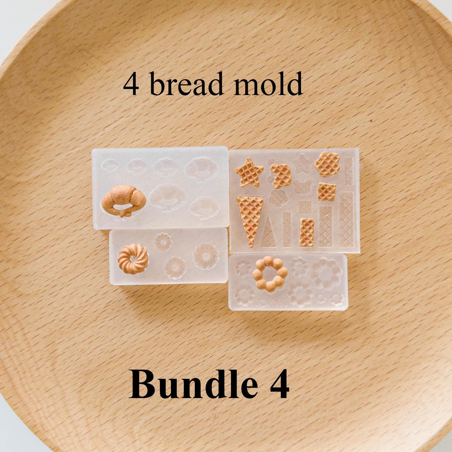 Mini Bakery Mold & Tray Tool Bundle for Polymer Clay Food Charms and Earring Making