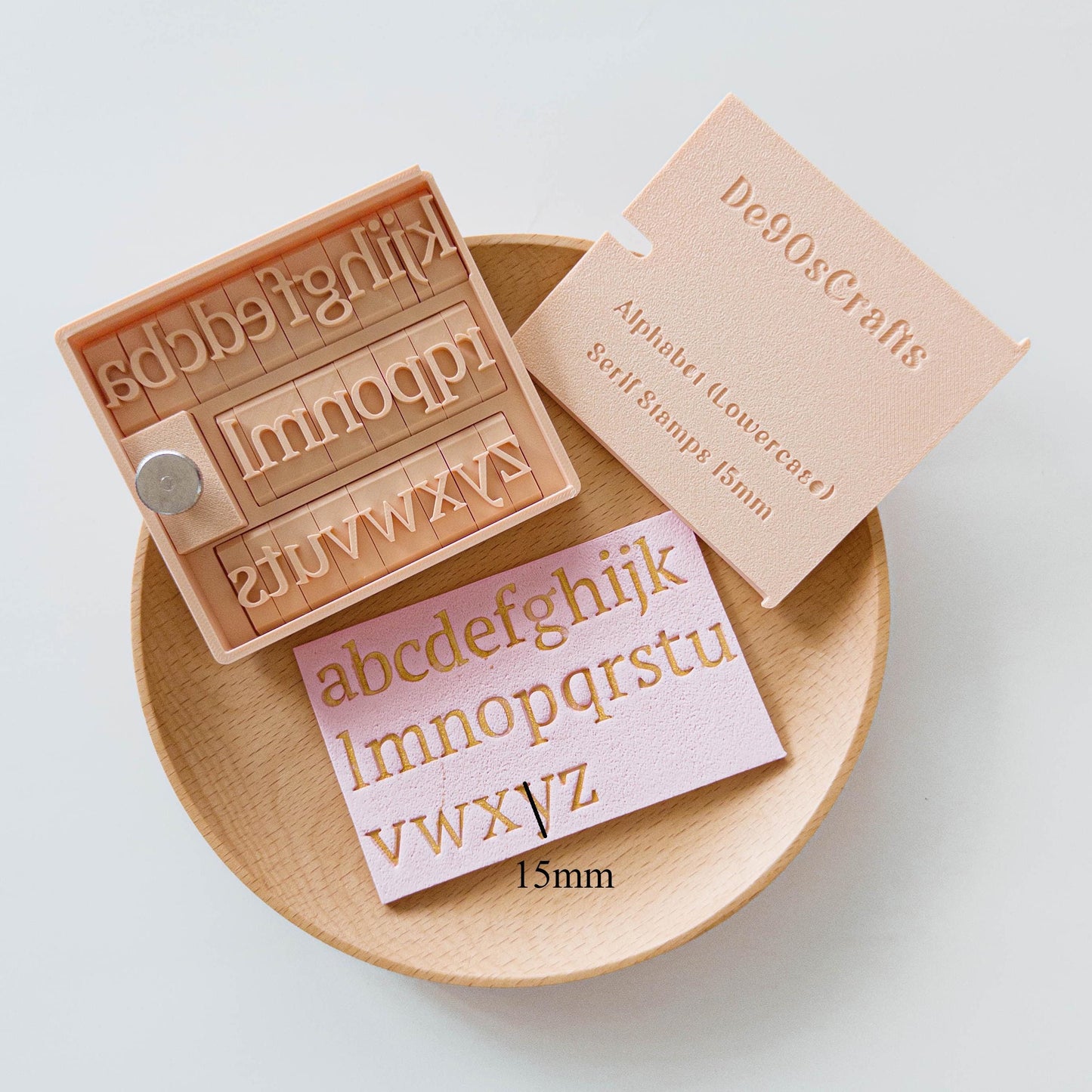 Serif Alphabet Clay Stamp Set for Polymer Clay, Fondant Letters