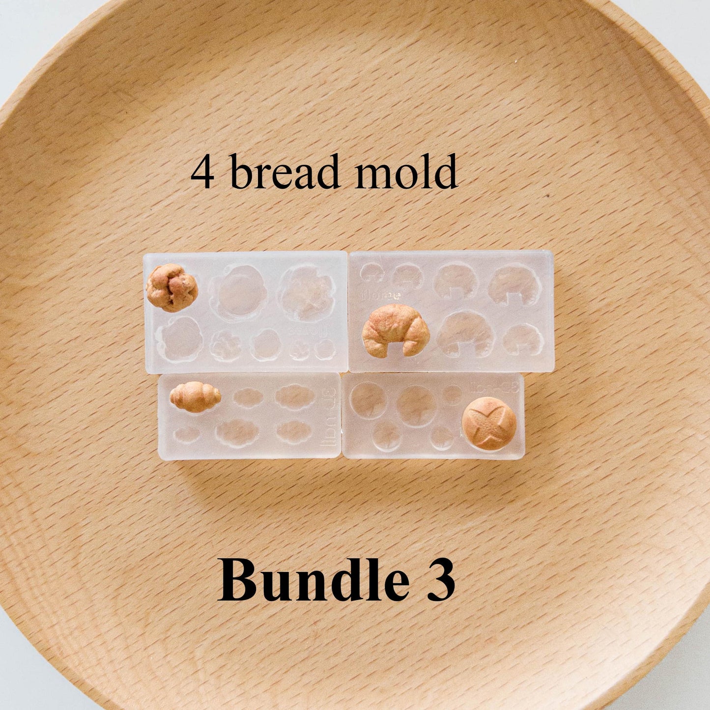 Mini Bakery Mold & Tray Tool Bundle for Polymer Clay Food Charms and Earring Making