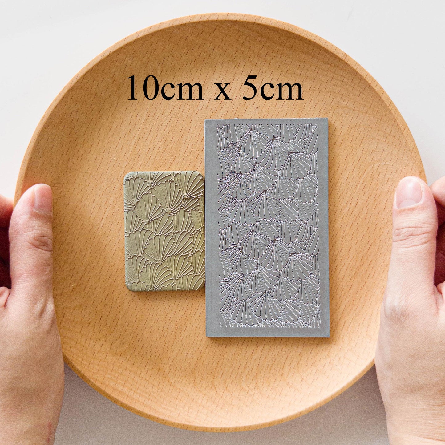 Floral Seashell Texture Mat Set for Polymer Clay Slab Earrings
