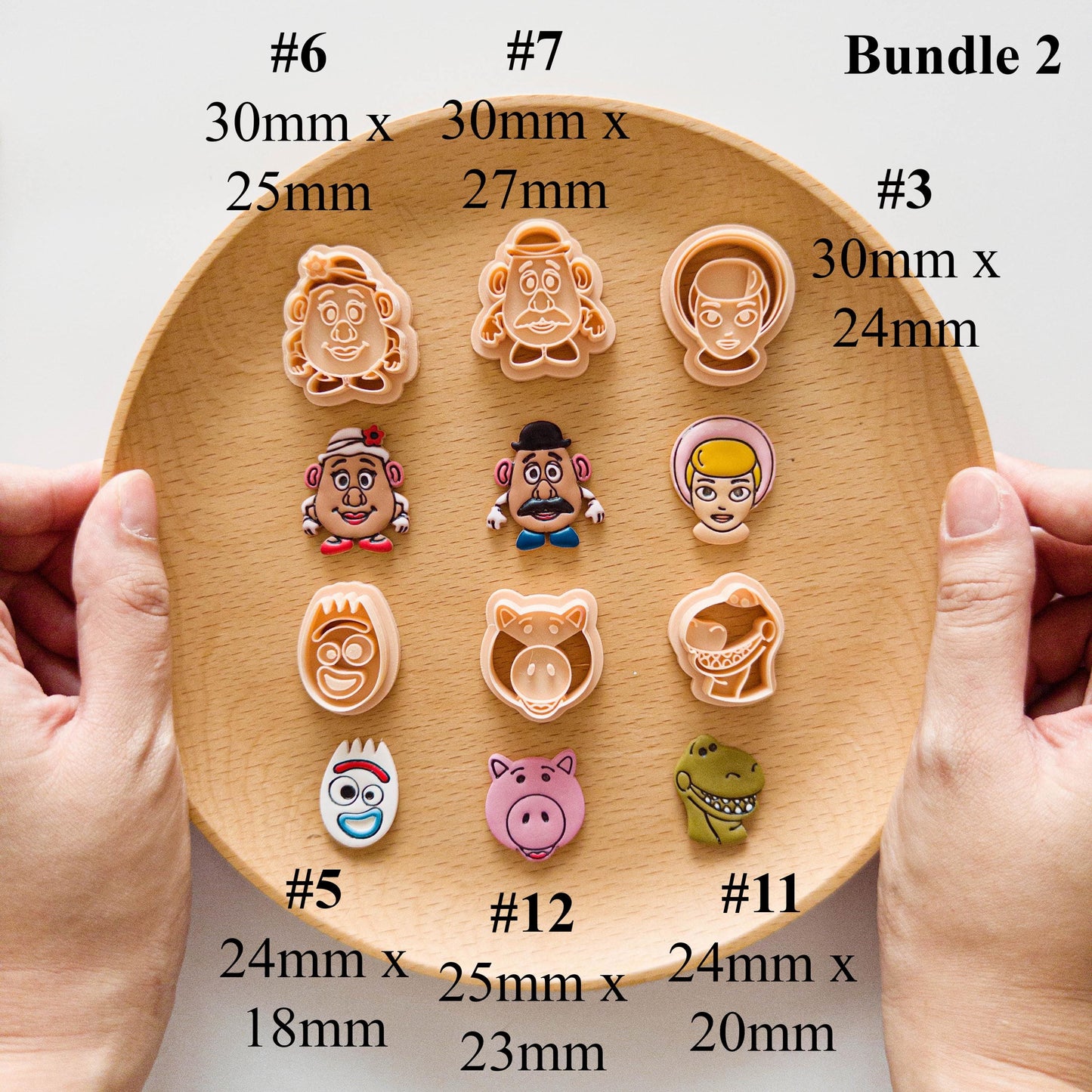 Toy Story Cartoon Character Face Clay Cutters | Mini Earring Cutter Set