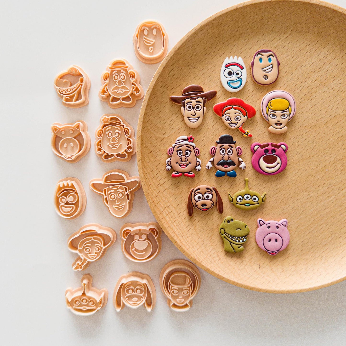 Toy Story Cartoon Character Face Clay Cutters | Mini Earring Cutter Set