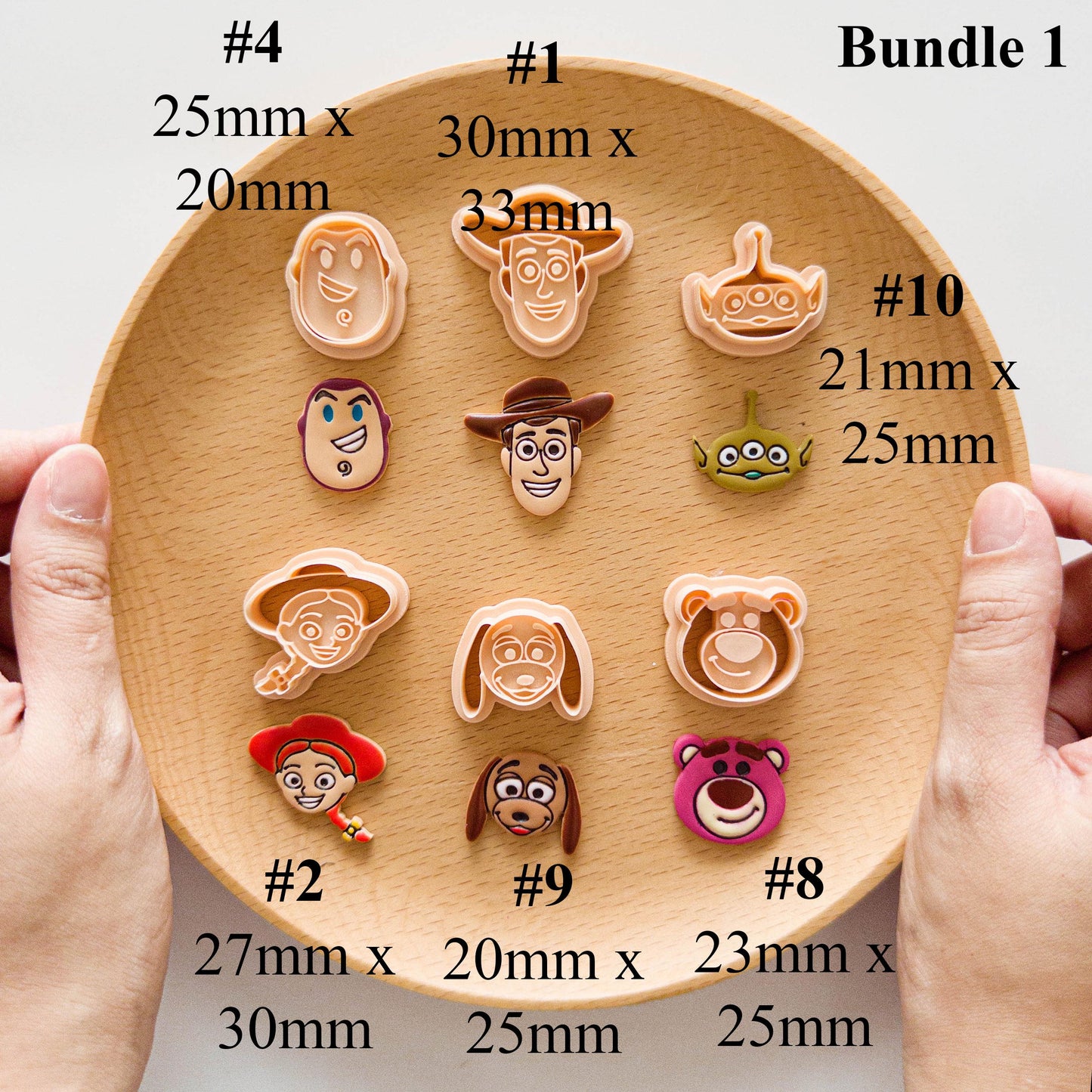 Toy Story Cartoon Character Face Clay Cutters | Mini Earring Cutter Set