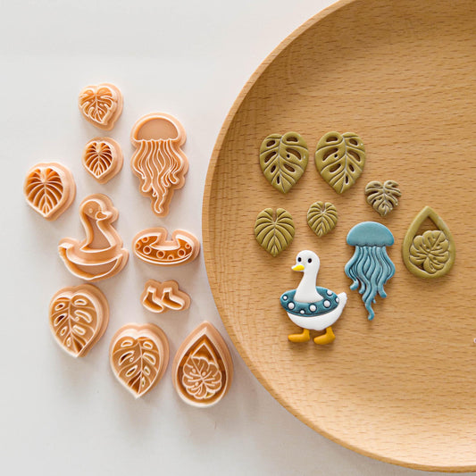 Summer Tropical Clay Cutter Bundle for Polymer Clay Earrings