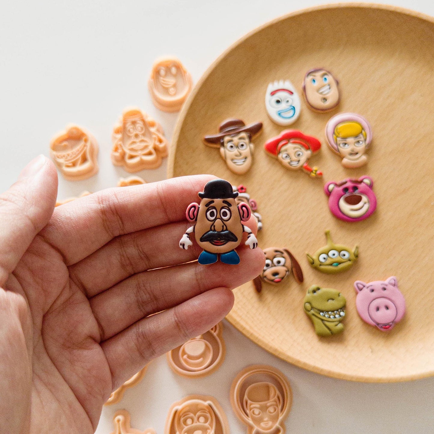 Toy Story Cartoon Character Face Clay Cutters | Mini Earring Cutter Set