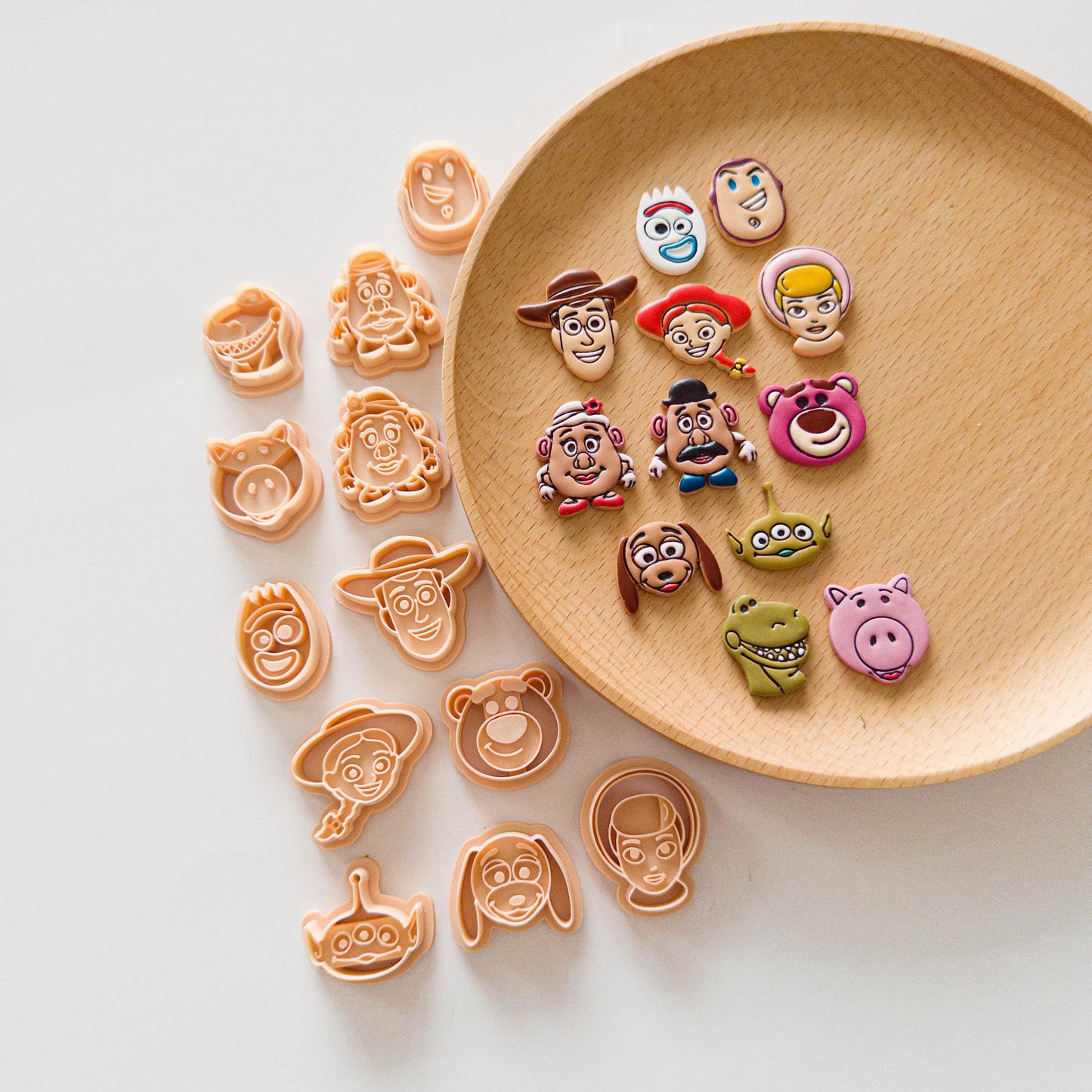 Toy Story Cartoon Character Face Clay Cutters | Mini Earring Cutter Set