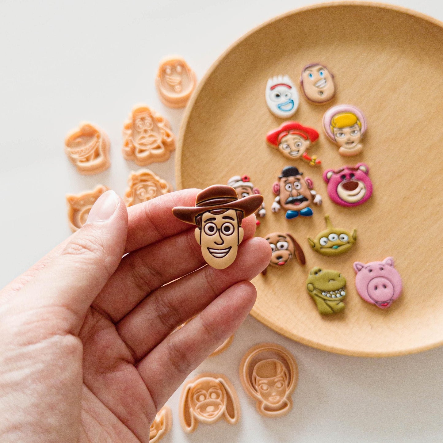 Toy Story Cartoon Character Face Clay Cutters | Mini Earring Cutter Set