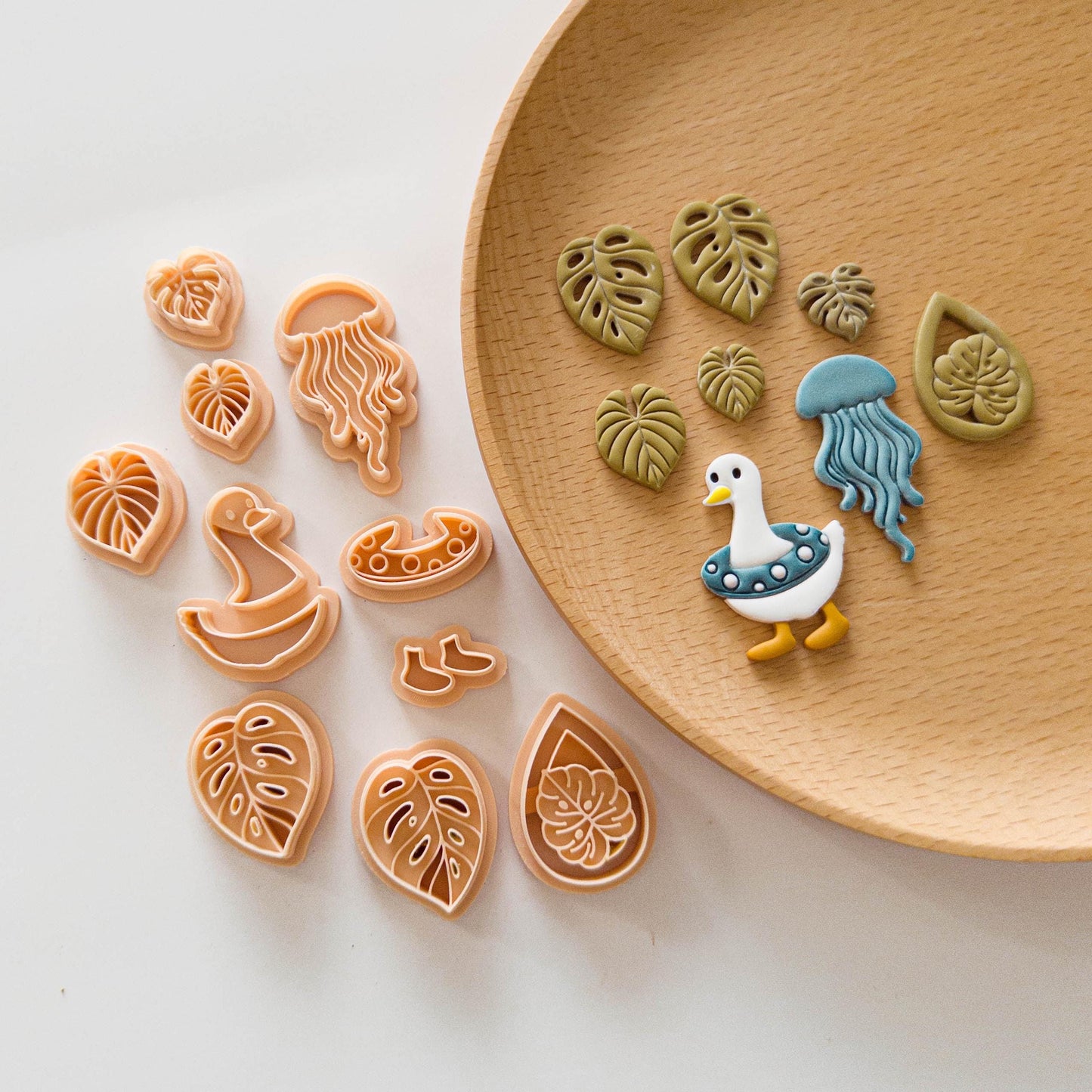 Summer Tropical Clay Cutter Bundle for Polymer Clay Earrings