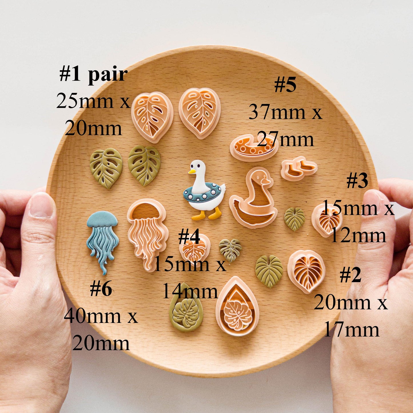 Summer Tropical Clay Cutter Bundle for Polymer Clay Earrings