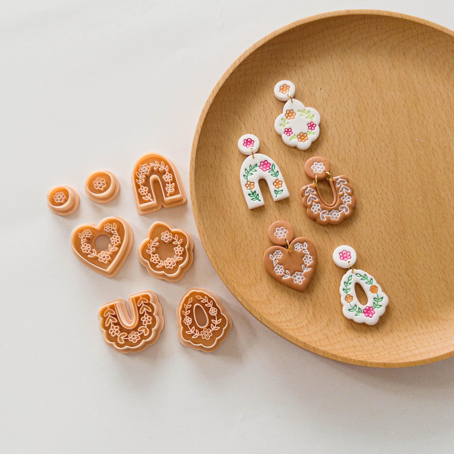 Floral Polymer Clay Cutter Bundle, Boho Earring Making Tools