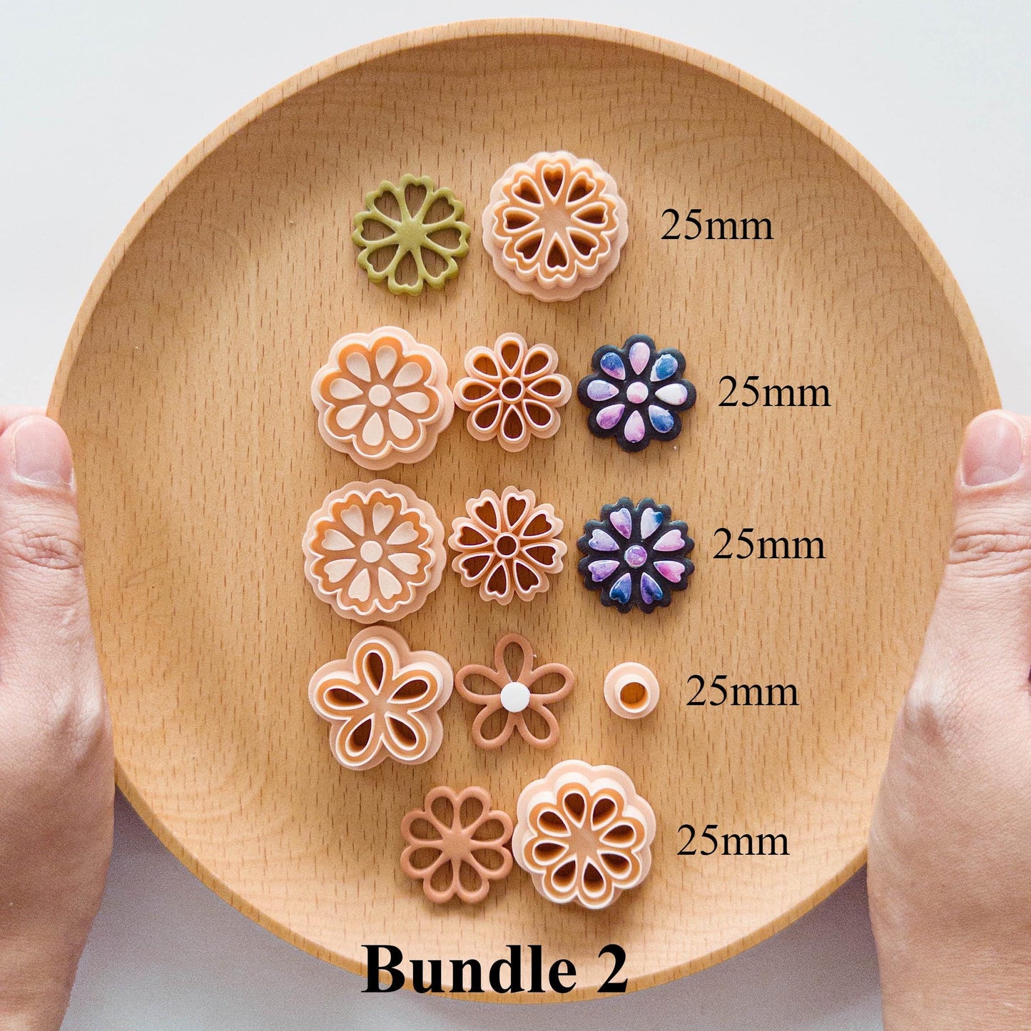 Floral Polymer Clay Cutters Bundle | Daisy Rose Petal Earring Clay Tools