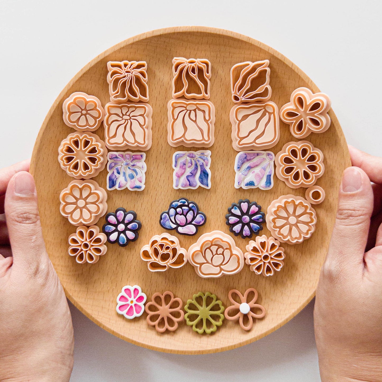 Floral Polymer Clay Cutters Bundle | Daisy Rose Petal Earring Clay Tools