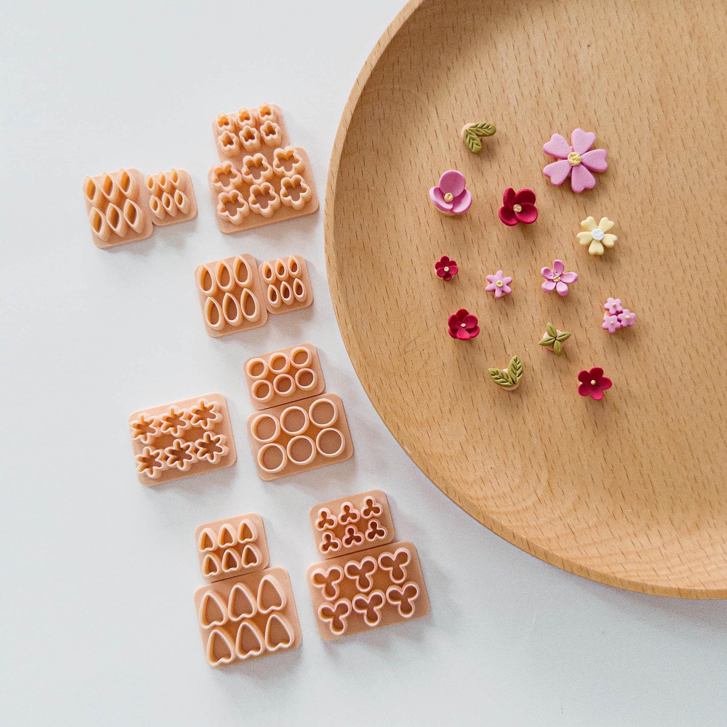 Mini Floral Polymer Clay Cutter Set – 5mm–8mm Flower Petal Earring & Fondant Tools