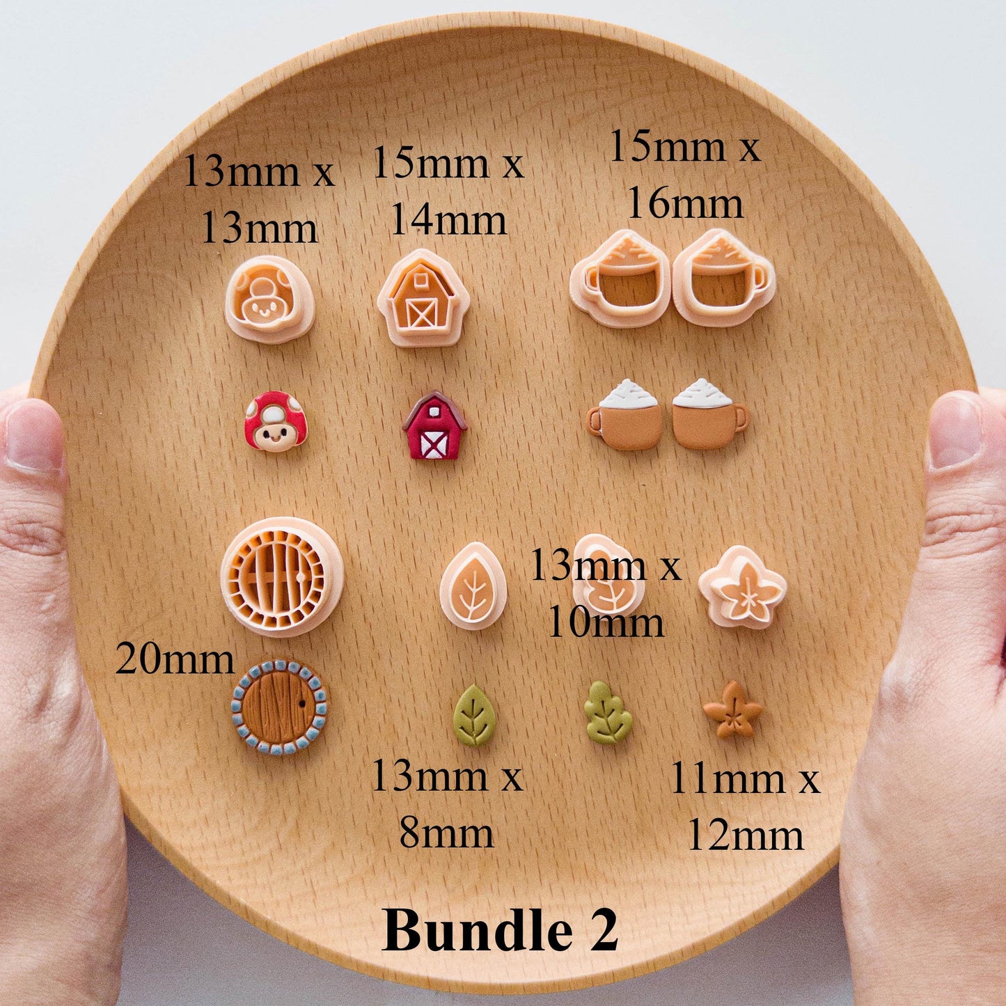 Fall Woodland Polymer Clay Cutters | Mushroom, Frog, Owl, Squirrel, Leaf Shapes