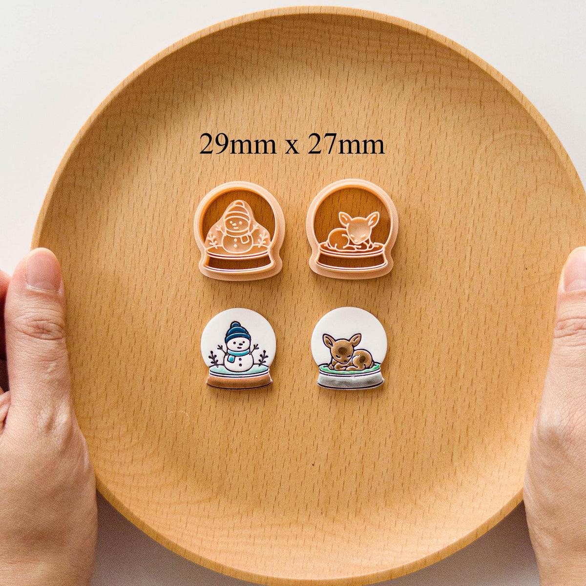 Christmas Polymer Clay Cutters, 11-Piece Snow Globe & Winter Character Set