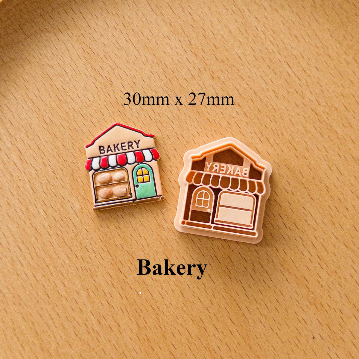 Mini Shop Polymer Clay Cutters, 10-Piece Storefront and Accessory Set