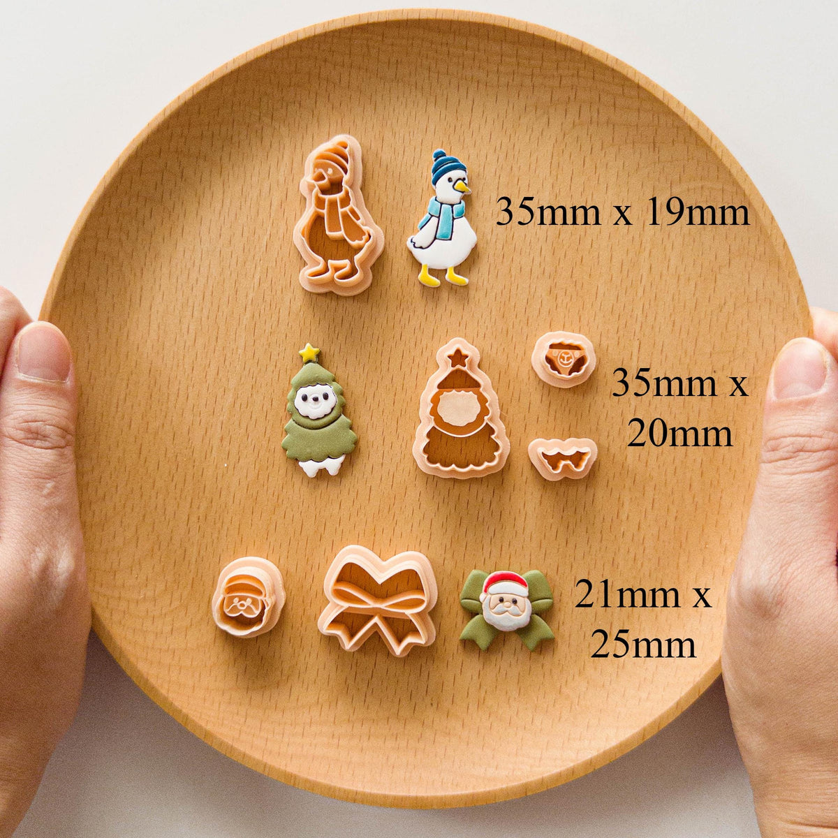 Christmas Polymer Clay Cutters, 11-Piece Snow Globe & Winter Character Set